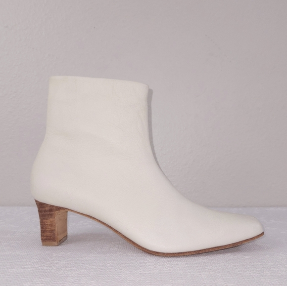 Huma Blanco Bolena Square Toe Heeled Booties Anthropologie - Picture 4 of 11